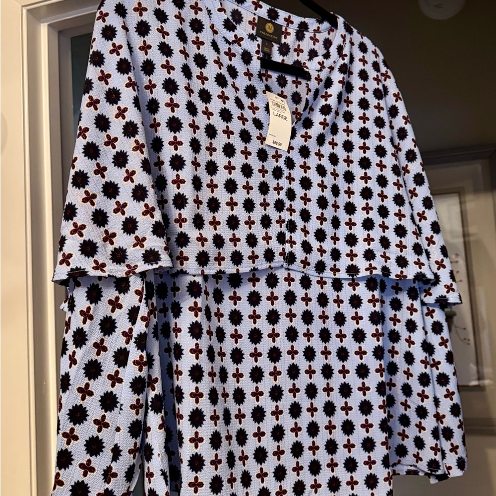 JM Collection Multicolor Patterned Top - Picture 4 of 16